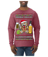Arriba Abajo Al Centro Pa'Dentro Cheers to Health Salud Ugly Christmas Sweater Mens Long Sleeve Shirt