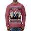 Doge Elf Around and Find Out Trump Elon Vivek MAGA Ugly Christmas Sweater Mens Long Sleeve Shirt
