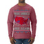 Make America Red Again USA Map Trump 2024 MAGA Ugly Christmas Sweater Mens Long Sleeve Shirt