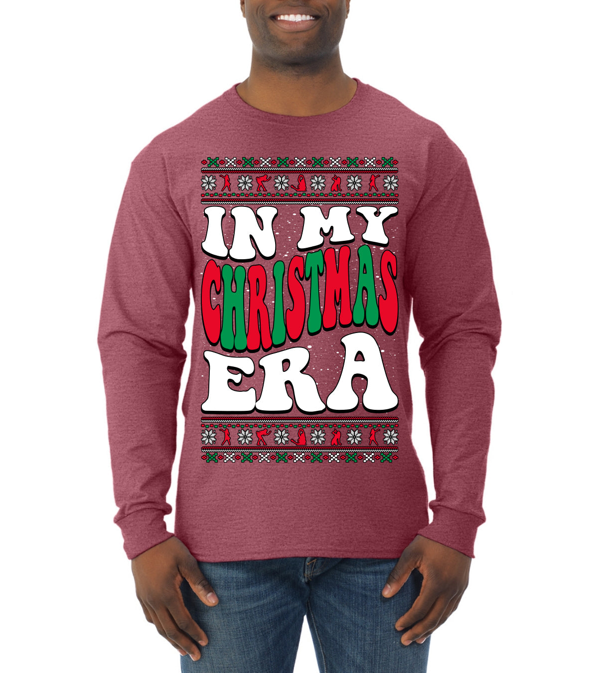In My Christmas Era Ugly Christmas Sweater Mens Long Sleeve Shirt