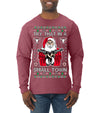 Try That In A Small Town Christmas Ugly Christmas Sweater Mens Long Sleeve Shirt