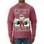 No Lift No Gift Fitness Workout Santa Ugly Christmas Sweater Mens Long Sleeve Shirt