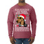 Twas The Nizzle Before Chrismizzle Gangster Dogg Rapper Ugly Christmas Sweater Mens Long Sleeve Shirt