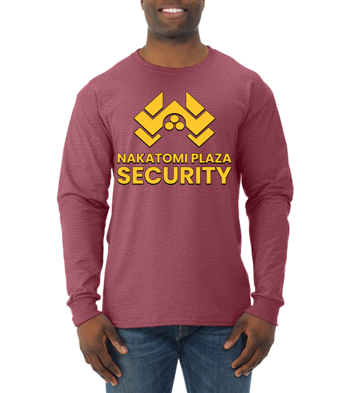 Nakatomi Plaza Security Movie Christmas Mens Long Sleeve Shirt