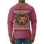 Merry Krampus Santa Folklore Figure Horror Ugly Christmas Sweater Mens Long Sleeve Shirt