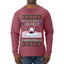 Have a Holly Jawlly Christmas, Cute Shark, Ugly Christmas Sweater Mens Long Sleeve Shirt