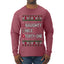 Funny Meme List Naughty, Nice, 41, Ugly Christmas Sweater Mens Long Sleeve Shirt