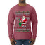 When I Think About You I Touch My Elf, Ugly Christmas Sweater Mens Long Sleeve Shirt