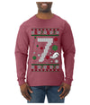 Christmas 7 Meme, Ugly Christmas Sweater Unisex Mens Long Sleeve Shirt
