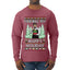 Finding My Happy Holiday, Ugly Christmas Sweater Mens Long Sleeve Shirt