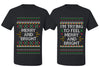 I'm Trying to Feel Merry and Bright Sweater Girlfriend Boyfriend Gift His and Hers Matching Ugly Christmas Couple T-Shirt