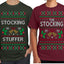The Stocking, The Stocking Stuffer | Couples Cute Funny Girlfriend Boyfriend Gift His and Hers Matching Ugly Christmas Couple T-Shirt