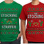 The Stocking, The Stocking Stuffer | Couples Cute Funny Girlfriend Boyfriend Gift His and Hers Matching Ugly Christmas Couple T-Shirt