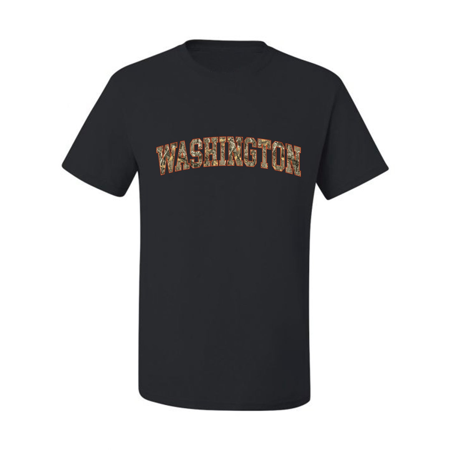 Washington  Camo Fill Orange Outline Sweater, Unisex Men's T-Shirt
