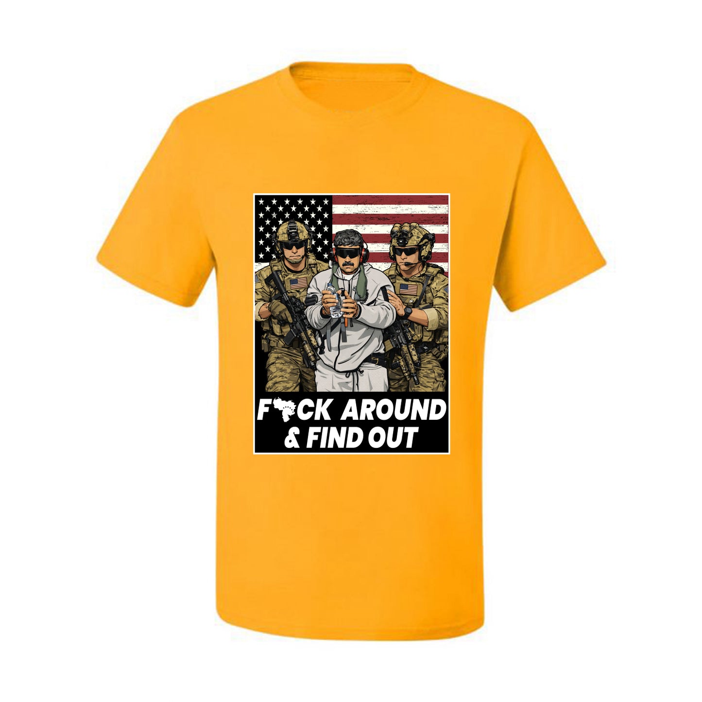 F Around & Find Out Venezuelan Dictator Maduro Captured Sweater, Unisex Men's T-Shirt