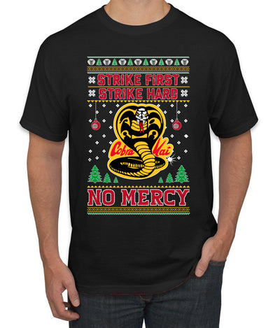 Strike First Strike Hard No Mercy Xmas Ugly Christmas Sweater Men's Graphic T-Shirt