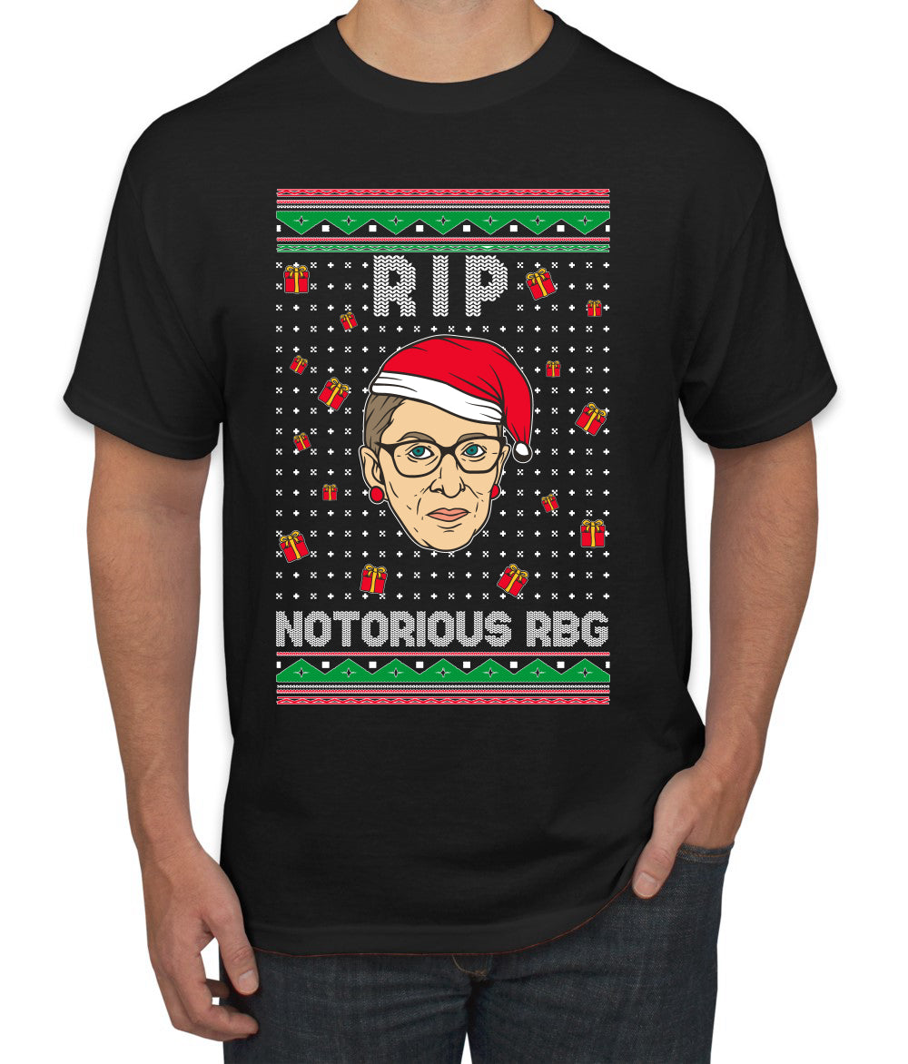 RIP Notorious RBG Ruth Bader Ginsburg Ugly Christmas Sweater Men's Graphic T-Shirt