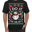 I Do It for the Hos Funny Santa Claus Ugly Christmas Sweater Men's T-Shirt