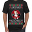 Jesus the Ultimate Deadlifter Funny Ugly Christmas Sweater Men's T-Shirt