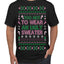 Too Hot to Wear an Ugly Sweater, Funny Pink Candy Cane Cut Diva Girl Reindeer Xmas Ugly Christmas Sweater Men's T-Shirt