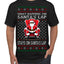 What Happens on Santa's Lap Stays on Santa's Lap, Funny Dirty X Rated Naughty Ugly Christmas Sweater Men's T-Shirt
