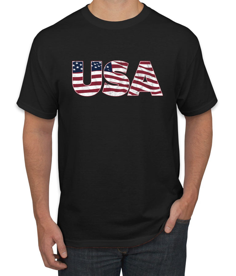 USA Winter Team Sports Fan Collection | USA Flag Fill Design Sweater, Unisex Men's T-Shirt