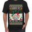Santa Stripping Money Club Where My Ho's At Ugly Christmas Sweater Men's Graphic T-Shirt