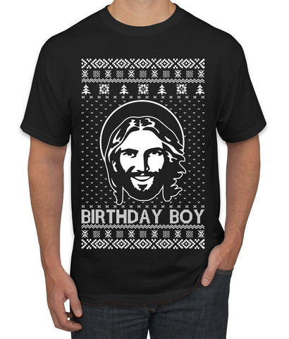 Birthday Boy Jesus Christ Ugly Christmas Sweater Men's T-Shirt