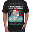 Santa Game Show I'd Like To Solve the Puzzle Wheel Ugly Christmas Sweater Men's T-Shirt