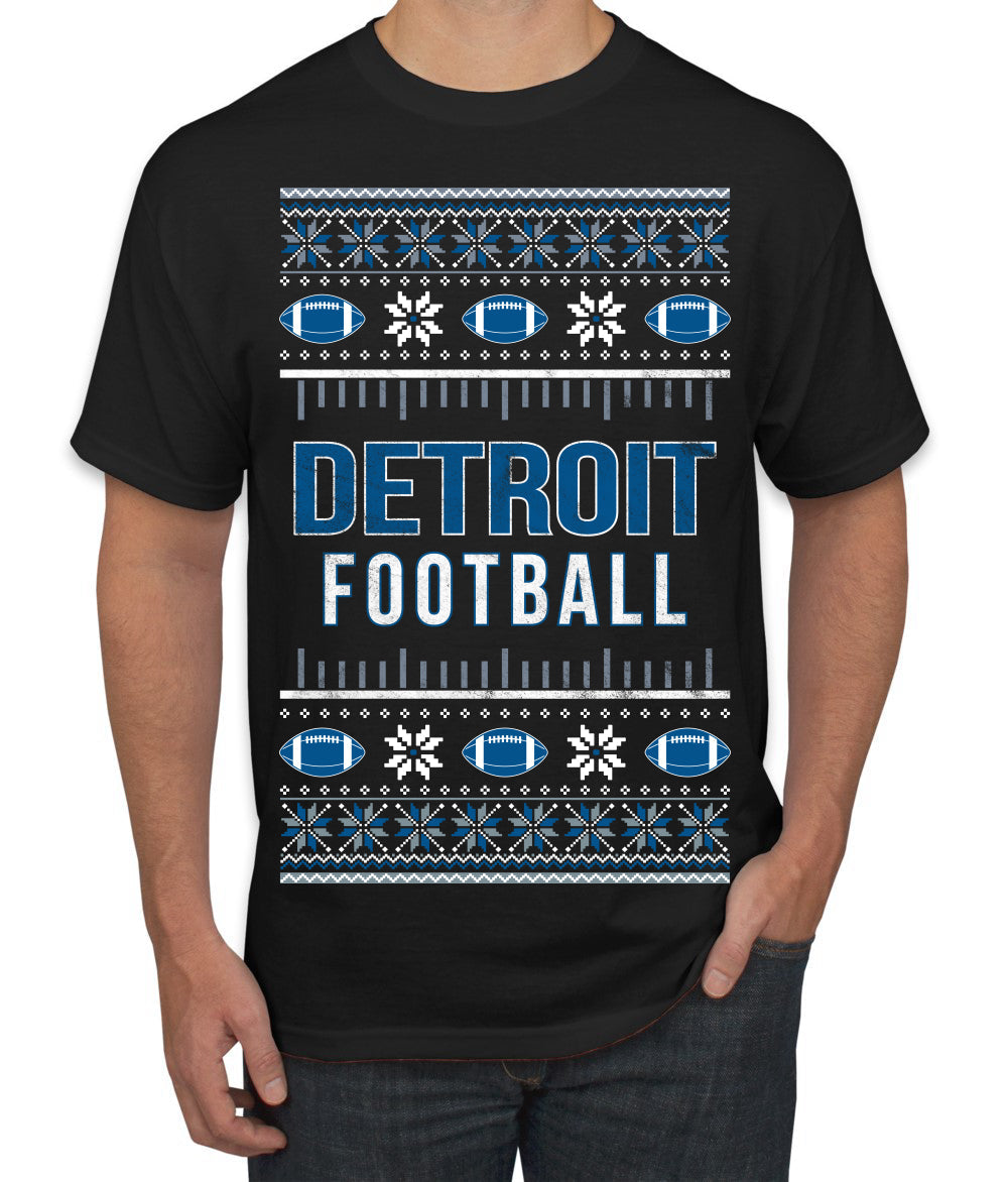 City of Detroit DET American Football Fantasy Fan Ugly Christmas Sweater Unisex Crewneck Sweatshirt