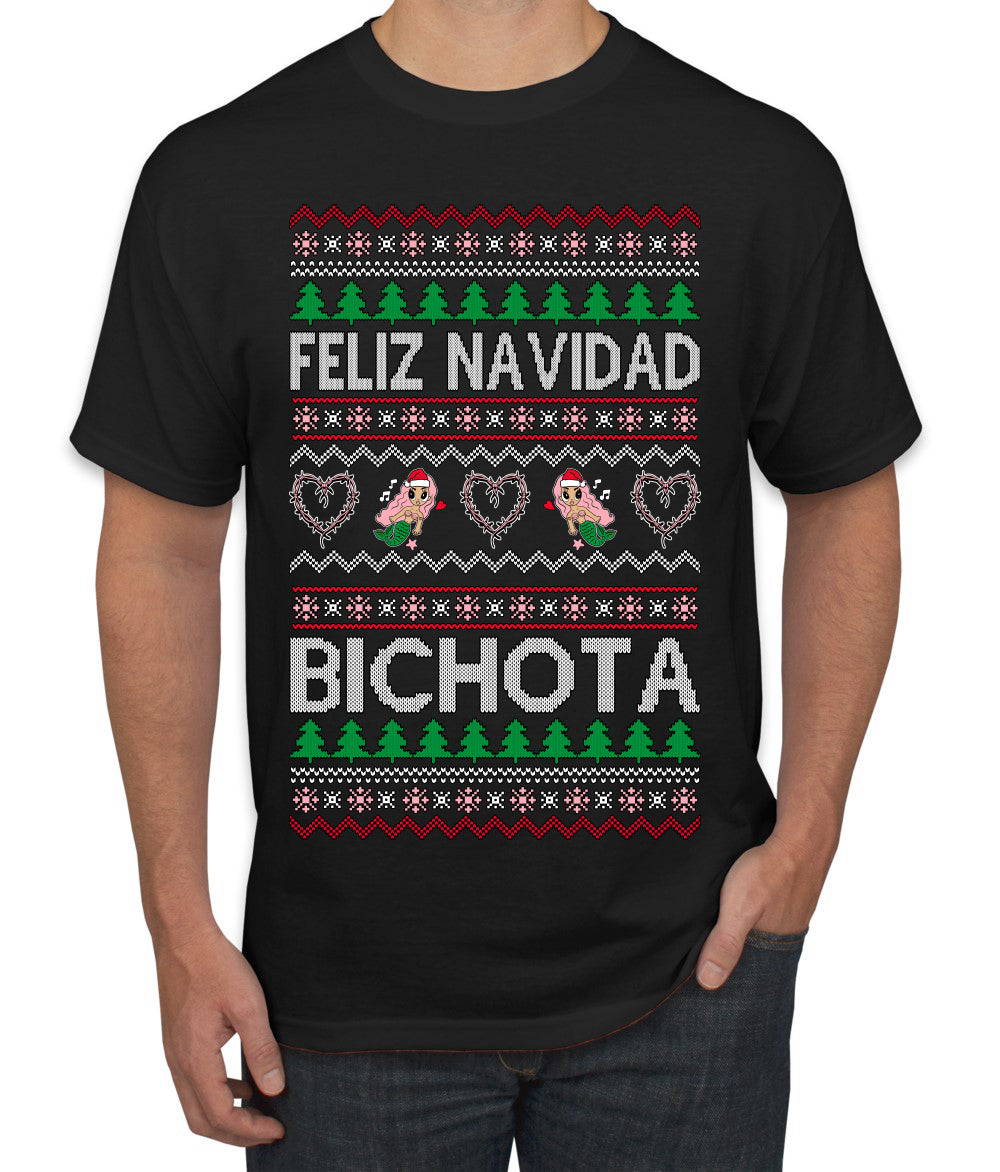 Feliz Navidad Bichota Ugly Christmas Sweater Men's T-Shirt