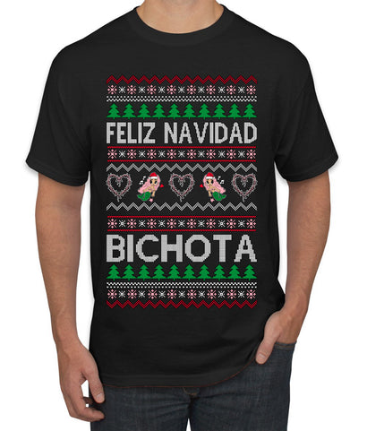 Feliz Navidad Bichota Ugly Christmas Sweater Men's T-Shirt