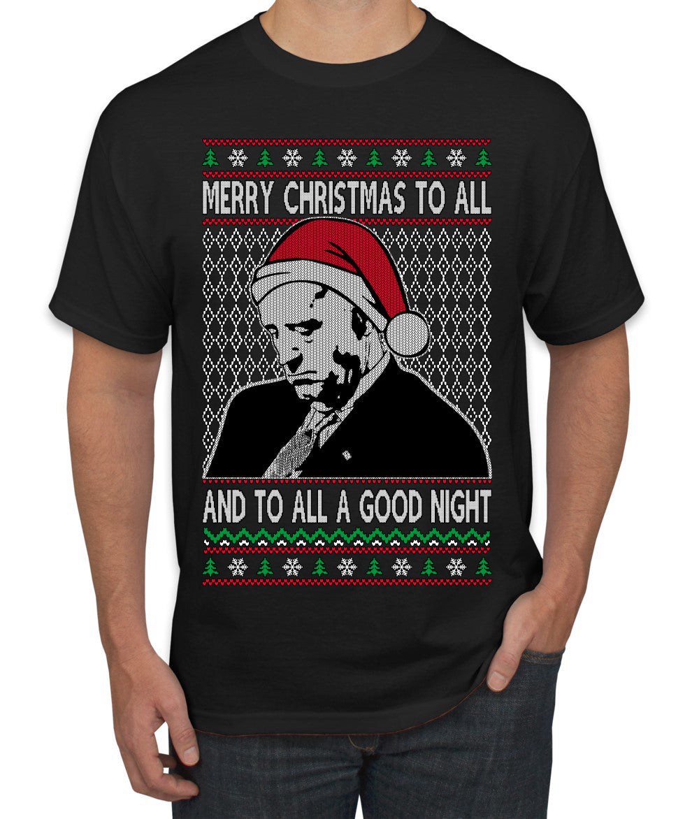Sleepy Joe Merry Xmas To All And All A Good Night Ugly Christmas Sweater Men's T-Shirt