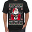 F Around And Find Out Santa Ugly Christmas Sweater Men's T-Shirt