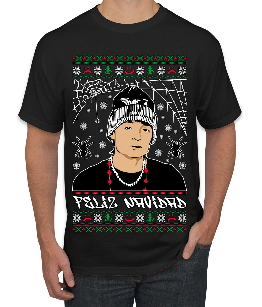 Peso Feliz Navidad Pluma Ugly Christmas Sweater Men's T-Shirt