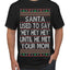 Santa Used To Say Hey Until He Met Your Mom Ugly Christmas Sweater Men's T-Shirt