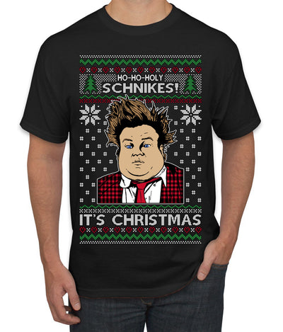 Ho Ho Holy Schnikes Funny 90s Classic Tommy Boy Movie Ugly Christmas Sweater Men's T-Shirt
