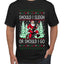 Should I Sleigh Or Should I Go, 80s Rock n' Roll Song, Electric Guitar, Ugly Christmas Sweater Men's T-Shirt