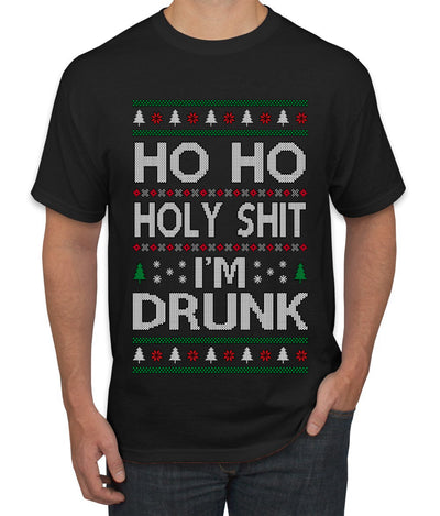 Ho Ho I'm Drunk, Funny Humor Christmas Unisex Sweater, Ugly Christmas Sweater Men's T-Shirt