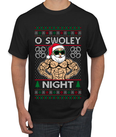 O Swoley Night, Exercise and Fitness Enthusiast, Ugly Christmas Sweater Men's T-Shirt