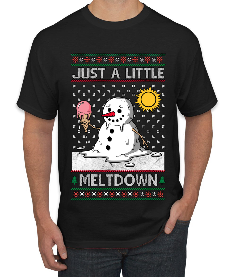 Just A Little Meltdown, Ugly Christmas Sweater Men's T-Shirt