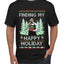 Finding My Happy Holiday, Ugly Christmas Sweater Men's T-Shirt