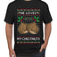 He Loves my Chestnuts, Ugly Christmas Sweater Unisex Men's T-Shirt
