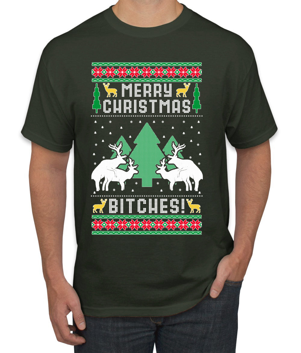 Merry Christmas Bitches Ugly Christmas Sweater Men's Graphic T-Shirt