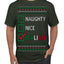 Naughty Nice Italian Funny Italians Italy Colors Ugly Christmas Sweater Men's T-Shirt
