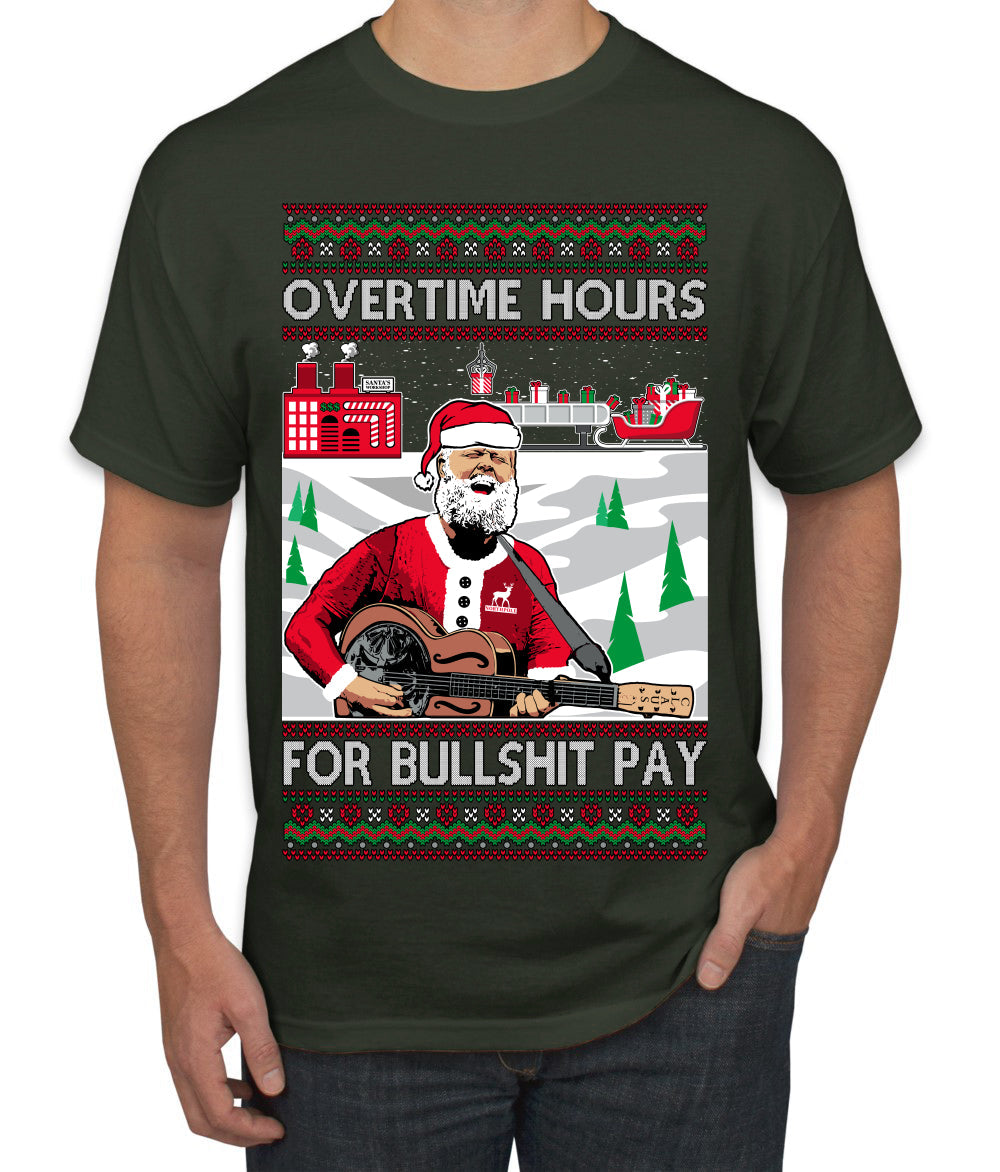 Overtime Hours Rich Men North of Richmond Ugly Christmas Sweater Men's T-Shirt
