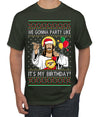 Gonna Party Like It's My Birthday Jesus Ugly Christmas Sweater Men's T-Shirt