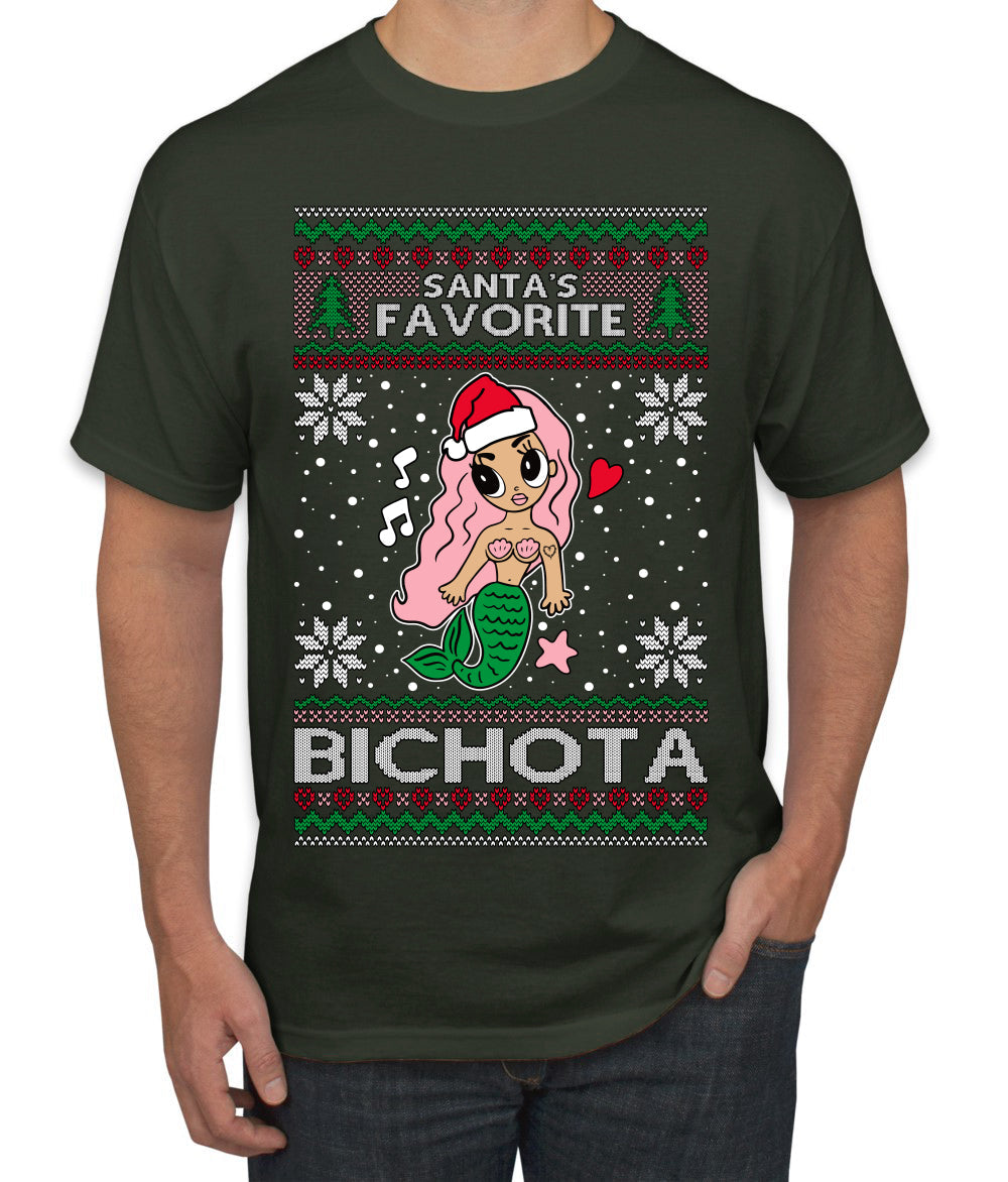 Christmas Karol Santa's Favorite Bichota Ugly Christmas Sweater Men's T-Shirt