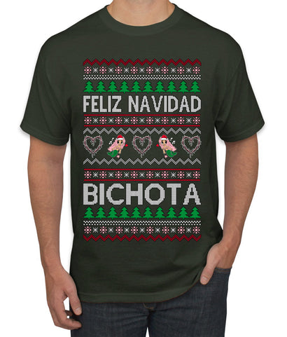 Feliz Navidad Bichota Ugly Christmas Sweater Men's T-Shirt
