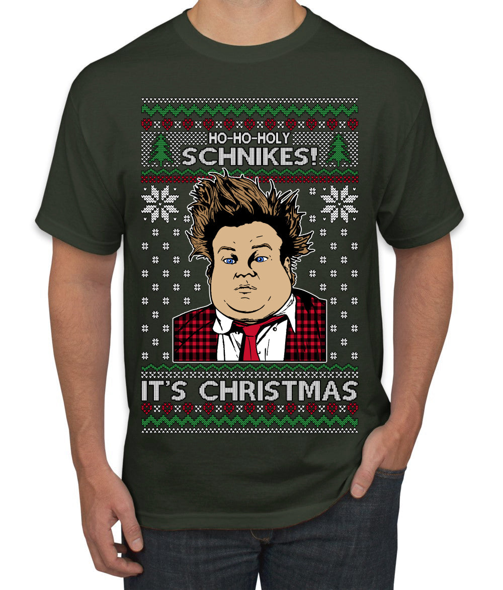 Ho Ho Holy Schnikes Funny 90s Classic Tommy Boy Movie Ugly Christmas Sweater Men's T-Shirt